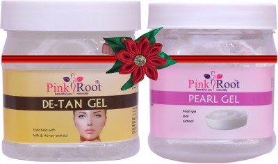PINKROOT De-Tan Gel 500gm with Pearl Gel 500gm(1000 ml)