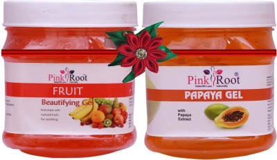 PINKROOT Fruit Gel 500gm with Papaya Gel 500gm(1000 ml)