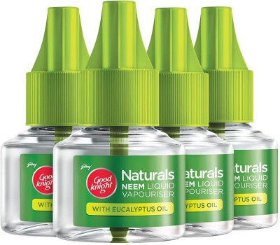 Good Knight Naturals Pack of 4 Refill Mosquito Vaporiser Refill (4 x 45 ml)