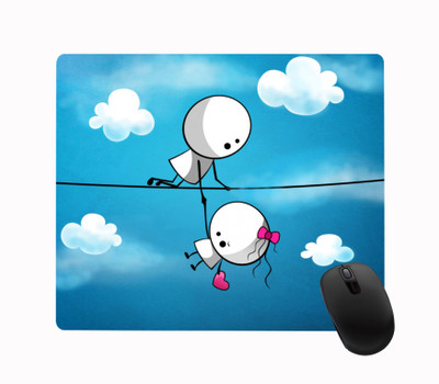 ARTBUG Designer Printed Non-Slip Soft Mouse Pad for Optical/Laser Mouse (22.5cm x 19cm)- 101 Non Slip Base Mousepad(Blue)