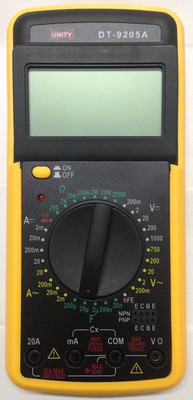 AMAZEE  DT-9205A Volt Multi-meter With Probes For Resistance, Capacitor Check Meter Digital Multimeter (Yellow 2000 Counts) Digital Multimeter  (2000 Counts) Digital Multimeter(2000 Counts)