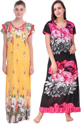 YUALIN CREATION Women Nighty Set(Multicolor)
