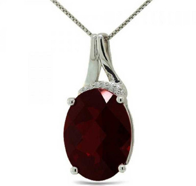 RATAN BAZAAR Gomed Stone Pendant Precious stone Garnet/hessonite 6.00 carat stone Lab Certified for men & women Silver Garnet Stone Pendant