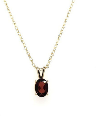 RATAN BAZAAR Gomed Pendant Natural Stone 6.25 ratti Hessonite/Garnet stone Certified & Astrological Purpose for unisex Gold-plated Garnet Stone Pendant