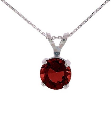 RATAN BAZAAR Gomed Stone Pendant Garnet Stone 5.25 carat Precious Stone Certified and Astrological Purpose for men & women Silver Garnet Stone Pendant