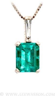 RATAN BAZAAR Emerald Pendant stone Panna 6.00 carat stone Lab Certified and Astrological Purpose for unisex Silver Emerald Stone Pendant