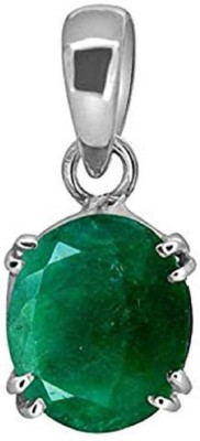 Jaipur Gemstone Emerald Stone Pendant Panna 6.00 carat stone Unheated & untreated Lab Certified for men & women Silver Emerald Stone Pendant