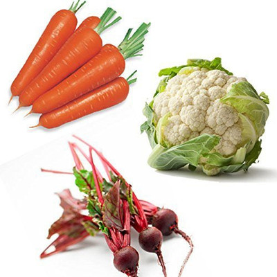 VibeX CBZ-2-Combo of Carrot + Cauliflower + Beetroot Seeds Seed(105 per packet)