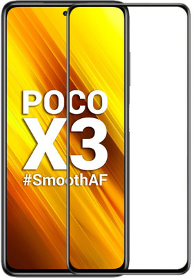 UbrosNetwork Edge To Edge Tempered Glass for Poco X3(Pack of 1)