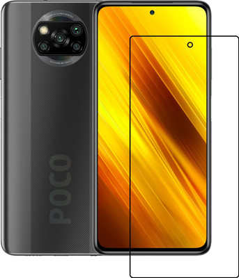 KANCHA Front and Back Tempered Glass for Poco X3(Pack of 2)