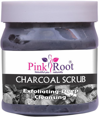 PINKROOT Charcoal Scrub Exfoliating-Deep Cleansing Scrub(500 ml)