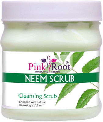 PINKROOT Neem Scrub Cleansing Scrub Enriched with Natural Cleansing Exfoliant Scrub(500 ml)