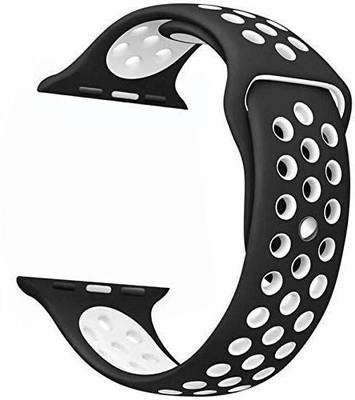 Lokah Apple Watch Nike Black White Strap||Compatible with 42, 44 & 45mm Apple Watch Smart Watch Strap