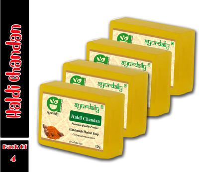 Ayurdaily Natural Haldi & Chandan Soap(4 x 125 g)