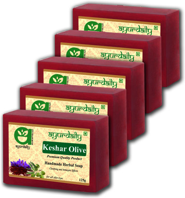 Ayurdaily Keshar Olive Soap(5 x 125 g)