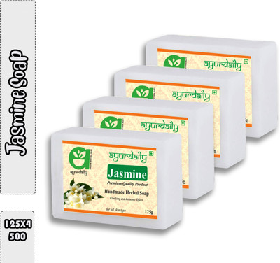 Ayurdaily Herbal Jasmine Soap(4 x 125 g)