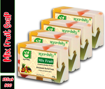 Ayurdaily Herbal Mix Fruit Soap(4 x 125 g)