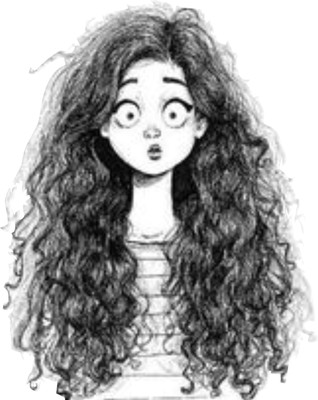 nirmal décor 46 cm Huge Hair With Cute Girl Magnetic Sticker(Pack of 1)