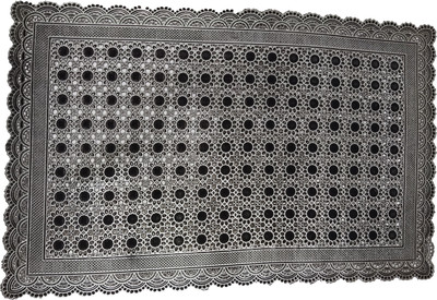 DELHI PVC CORP Rectangular Pack of 6 Table Placemat(Black, PVC)