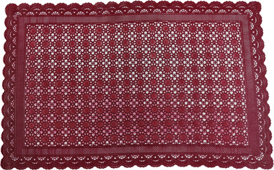 DELHI PVC CORP Rectangular Pack of 6 Table Placemat(Maroon, PVC)