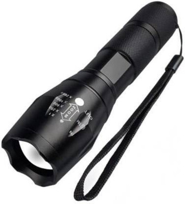 JMALL 5 Modes Portable Bright Waterproof Zoom able Long Range Focus Flashlight emergency Led lights -A9 Torch(Black, 15.6 cm, Rechargeable)