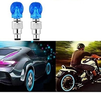 QUIRKY ZONE Plastic, Steel Tyre Valve Cap for Bike, Car(Skull)