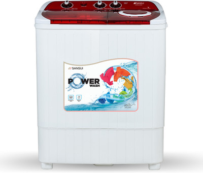 Sansui 7 kg 5 Star Rating Semi Automatic Top Load Red, White (JSD70S-2020L)