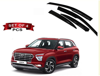 Kunj Autotech For Front, Rear Wind Deflector(Tinted Hyundai Creta)