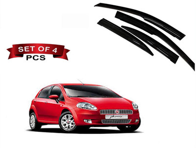 Kunj Autotech For Front, Rear Wind Deflector(Tinted Fiat Punto)