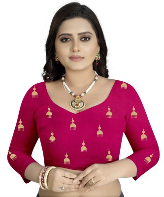 VICHARAN Cotton Silk Embroidered Blouse Material