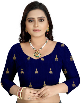 VICHARAN Cotton Silk Embroidered Blouse Material