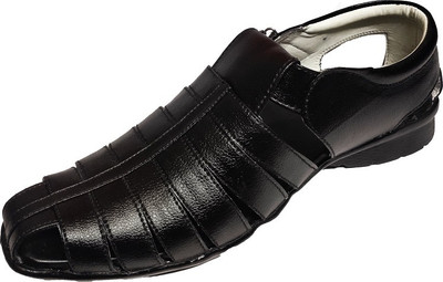 RAGE GAZE Men Black Sandals