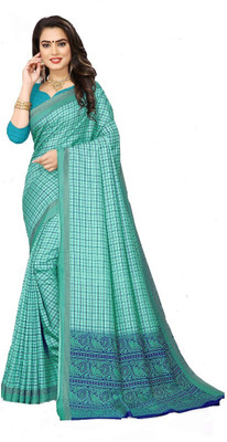 GLAM VILLA Printed Daily Wear Art Silk Saree(Multicolor)