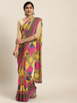 Shavya Printed Bollywood Georgette Saree(Multicolor)