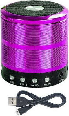 Worricow WS-887 Metal Body Speaker Loud Dynamic Loud Sound in Built Good Sound 5W Bluetooth Speaker 5 W Bluetooth Speaker(Purple, Stereo Channel)
