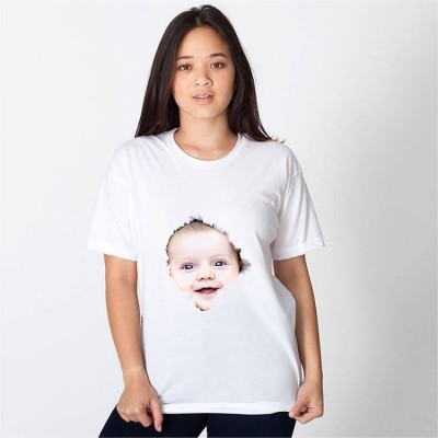 HamsaMART Printed Women Round Neck White T-Shirt