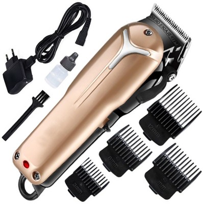 FGTF Men Professional Hair Clipper Electric Razor Electric Hair Trimmer Powerful Hair Shaving Corded Machine Hair Cutting Trimmer Trimmer 120 min  Runtime 4 Length Settings(Gold)