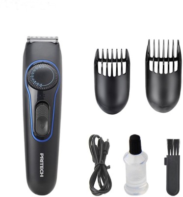 PRITECH Professional Adjustable Cut Comb Cordless USB Rechargeable Hair Beard Mustache Clipper For Men Runtime: 50 min Trimmer for Men(Black)