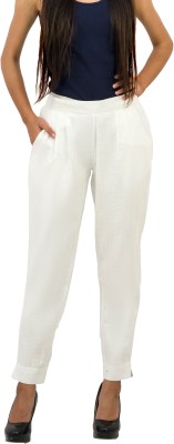 JSR Slim Fit Women White Trousers