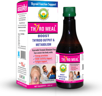 Basic Ayurveda Thyro Meal Boost Thyroid Output & Metabolism (Drink) 250ml(Pack of 3, 750 ml)