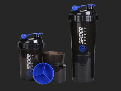 sportioz 500 ml Plastic Shaker(Pack of 1, Blue)