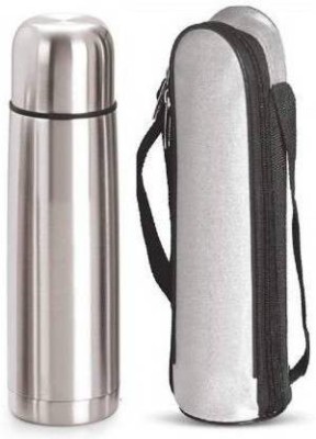 Bekner Thermosteel Flip Lid Flask,Hot&Cold 500 ml Flask(Pack of 1, Silver, Steel)