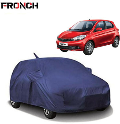 FRONCH Car Cover For Tata Tiago (With Mirror Pockets)(Blue)
