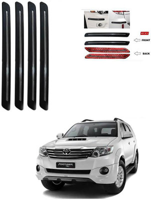 ARNEJA Rubber Car Bumper Guard(Black, Pack of 4, Toyota, Fortuner Old)