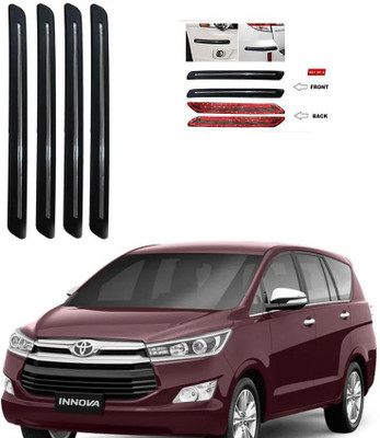 ARNEJA Rubber Car Bumper Guard(Black, Pack of 4, Toyota, Innova)