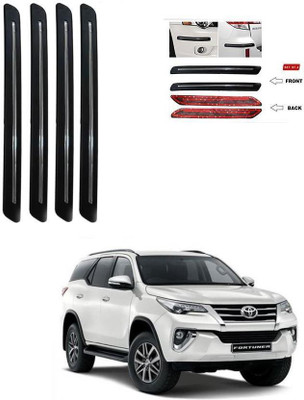 ARNEJA Rubber Car Bumper Guard(Black, Pack of 4, Toyota, Fortuner)