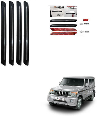 ARNEJA Rubber Car Bumper Guard(Black, Pack of 4, Mahindra, Bolero)