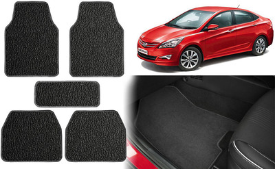 Selifuar PVC, Rubber Standard Mat For  Hyundai Fluidic Verna 4S(Black)