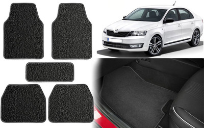 Selifuar PVC, Rubber Standard Mat For  Skoda Rapid(Black, White)
