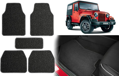 Selifuar PVC, Rubber Standard Mat For  Mahindra Thar(Black, White)